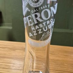 Peroni pint glasses
