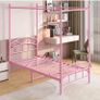 3ft Single Canopy Bed Frame with Ornate European Style Headboard & Footboard Image 3