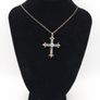 925 Silver Turquoise Accent Cross Necklace Image 10