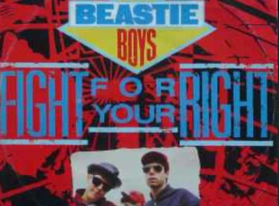 Beastie boys limited edition 12 inch single fight for your right to party original 1987 release vinyl record in vg+ condition