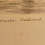 Framed OLD PRINT SIGNED BY UK Artist Judges Pencil Sketches  Of Worcester Cathedral Image 5