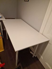 Ikea Trotten Desk White 160x80cm with OLOV Legs