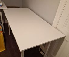 Ikea Trotten Desk White 160x80cm with OLOV Legs