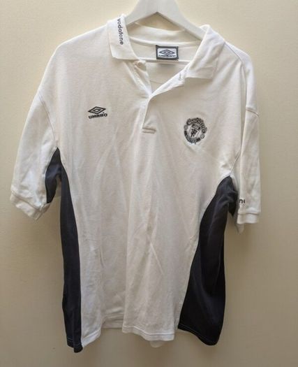 2000/02 Manchester United Umbro Polo Shirt Vodafone large