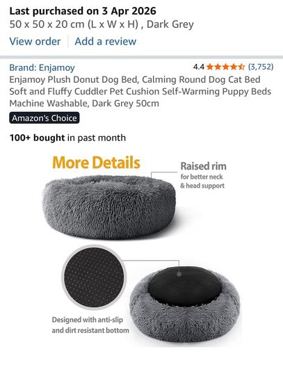 calming dog donut bed