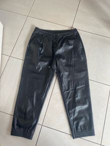 DKNY faux leather trousers size M suits size 14 UK