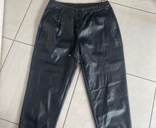 DKNY faux leather trousers size M suits size 14 UK
