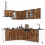 11 Piece Kitchen Cabinet Set Smoked Oak Image 3