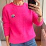 Stunning American Vintage Vitow Sweater in Neon Pink Image 3