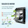 Shutter Exhaust Fan, 305 mm with Temperature Humidity Controller, EC-motor, 904 CFM, Image 3