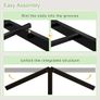Double Bed Frame with Headboard and Footboard, 30 cm High, Heavy Duty 4ft6 Metal Bed Frame Double with Steel Slats, Storage Space Underbed, Noise Free, Easy Assembly, Black Image 4