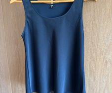 Uniqlo navy satin tank top size M (10-12)