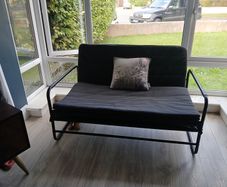 Ikea Knisa sofa bed grey/black