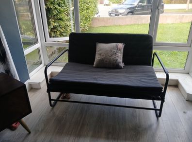 Ikea Knisa sofa bed grey/black