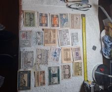 Collection of Austrian emergency 1920s banknotes