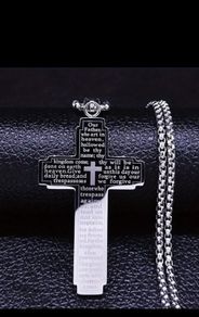 Cross Chain With A Written On Prayer
