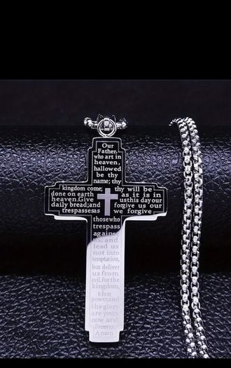 Cross Chain With A Written On Prayer