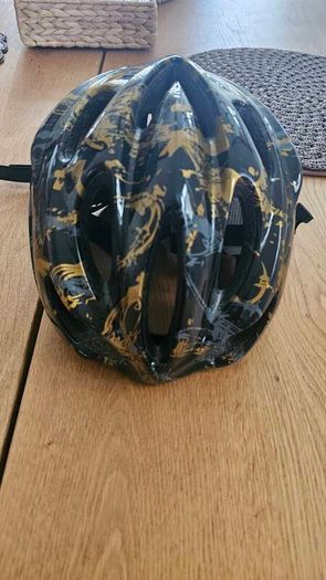 Brenda Sport Adult Cycling Helmet - Black & Gold Graffiti Graphic
