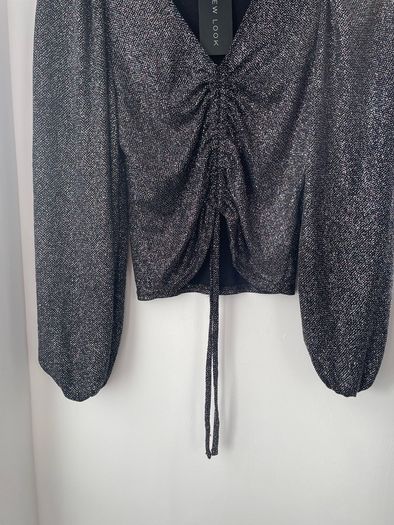 New Look Glitter Ruched top size 12