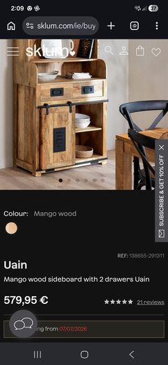 Wooden kitchen dresser