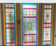 Victorian stained glass front door