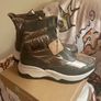Bronze Tone/Taupe Grained Ankle Boots Image 2