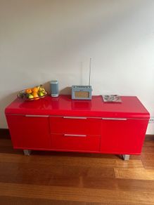 Red Retro Style Sideboard