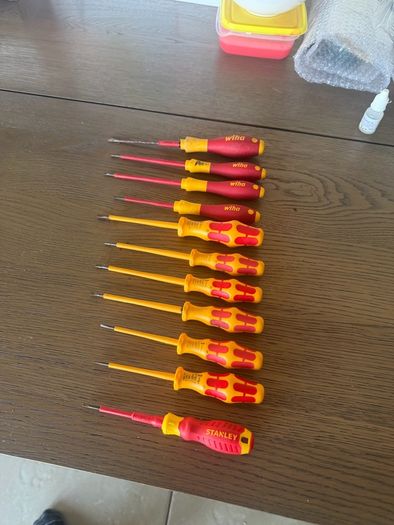 VDE Screwdrivers Flat Head Wiha Wera Stanley