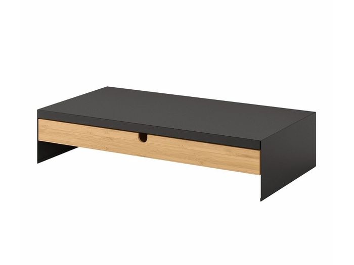 IKEA Eloven Monitor Stand with Bamboo Drawer - Black - 2 items available