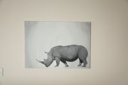 Original Acrylic Rhino Painting on Canvas