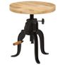 Side Table 45x (45-62) cm Solid Mango Wood and Cast Iron Image 8