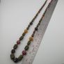 Antique Venetian Style Stripe & Aventurine Glass Beads Necklace Image 2