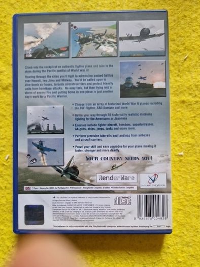 Pacific Warriors 2 II Dogfight PlayStation2 ps2 games Original