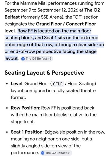Mamma Mia! From London West End & Broadway - The 02 Belfast - 2 Tickets