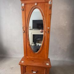 Hall stand, mirror with drawer