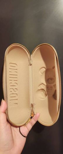 Moschino Toy Beige Zipper Hard Case