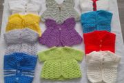 Handmade baby cardigans size from newborn