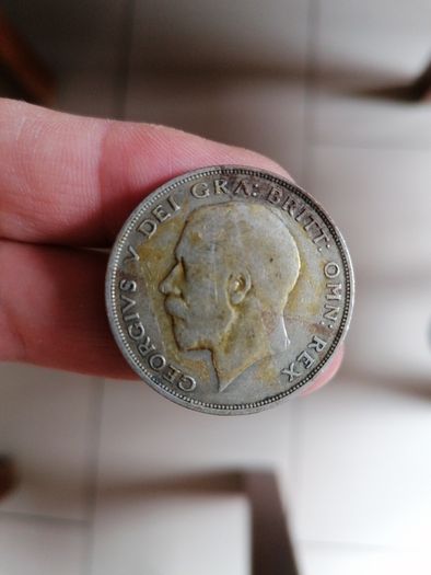1920 United Kingdom Silver Half Crown Coin