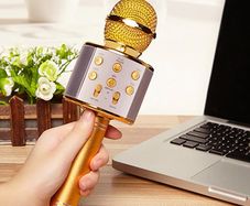 New Portable Karaoke Microphone Wireless Bluetooth 4.0 Hand Held Speaker Player