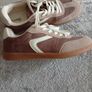 Brown suede trainers Image 3