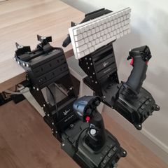PRO Flight Sim setup - VKB Gladiator NXT EVO Joysticks, T-Rudder Pedals and Table holders