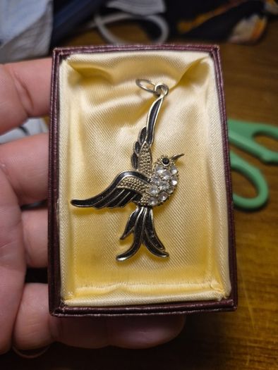 Vintage Bird in Flight Pendant