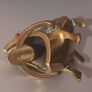 Vintage Brass Frog Ashtray Trinket Box Image 3