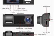 Dash Cam Front &amp; Rear with Suction Cup Mount, Front 1080P &amp; Rear 720P Car DVR