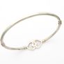 Vintage Sterling Silver Hearts Bangle Image 5