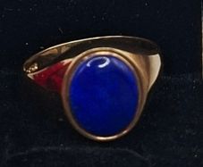 9ct lapis lazuli ring
