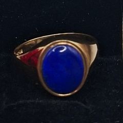 9ct lapis lazuli ring