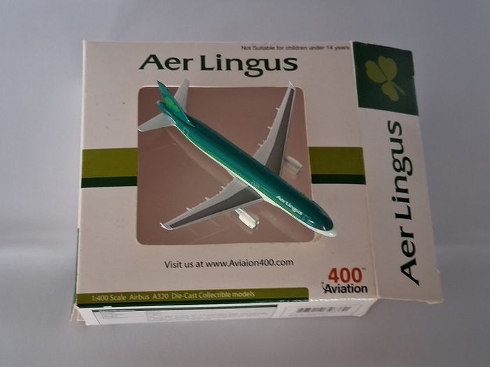 Aer Lingus Airbus A320 Die-Cast Model Airplane - 400Aviation 1:400 Scale EI-DEH