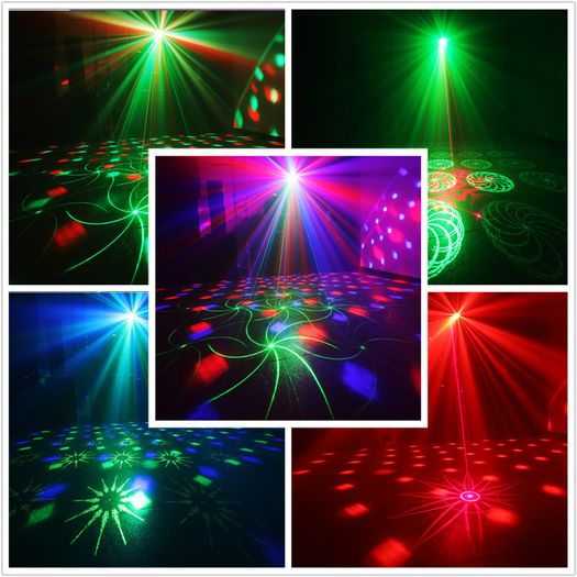RGB Magic Disco Led Ball Laser Projector Party Light Music Stage Lighting for DJ Bar Club Home
