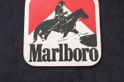 Marlboro Cigarette Beer Mat/Coaster - Featuring The Iconic Marlboro Man Logo ( Cowboy on Horseback )